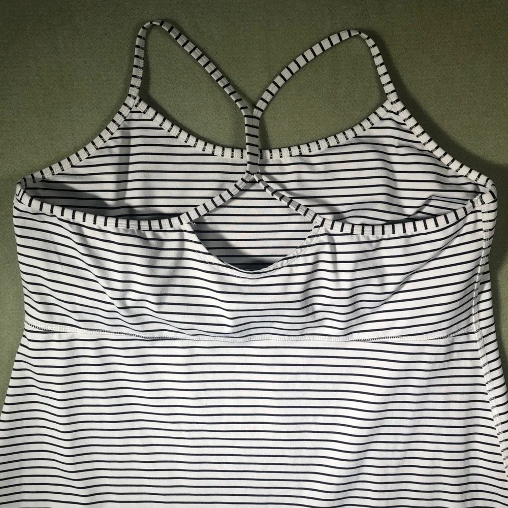 Athletic Works Active Dress Women XL White Black Striped Racerback Summer - Picture 5 of 15